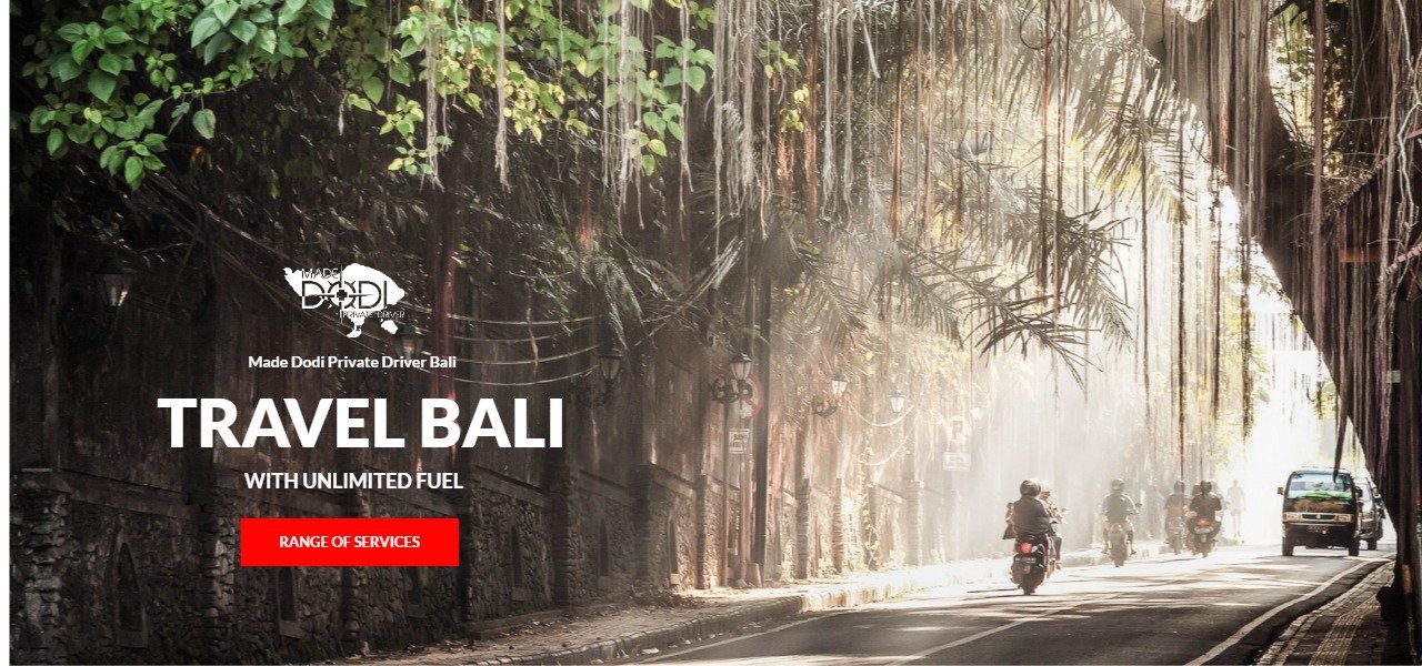 Street in Bali with Motorbikes and Cars